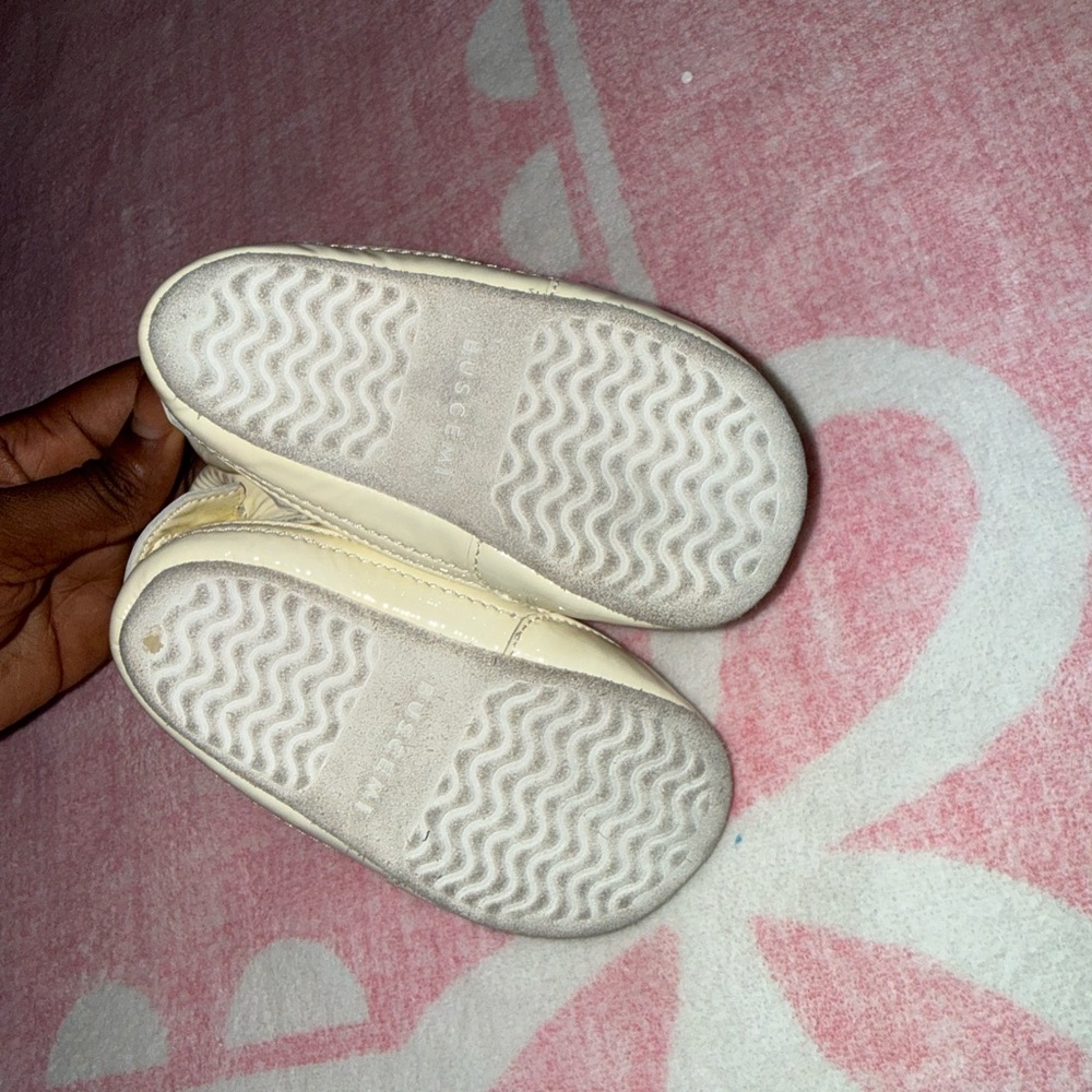 Buscemi Kids Cream Patent Leather High-Top Sneakers - Picture 3 of 4